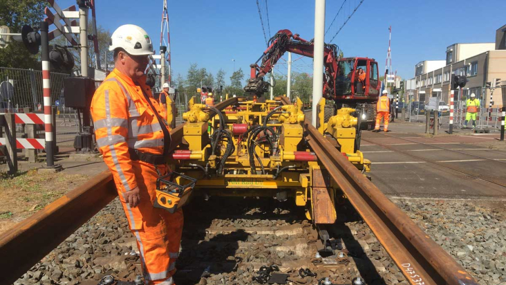 Werkzaamheden spoorvernieuwing trambaan Ijsselsteijn