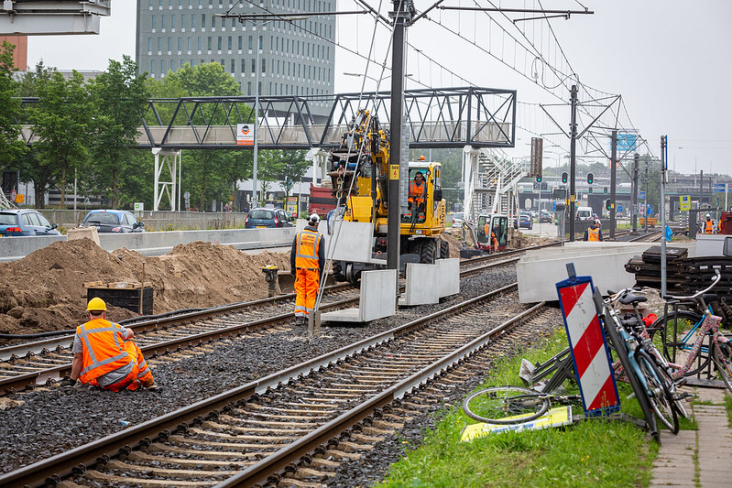 De nieuwe halte Vasco da Gamalaan wordt zichtbaar