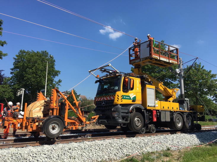 Vernieuwing bovenleiding trambaan