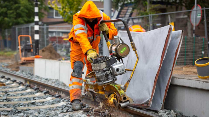 Rick Huisinga Slijpwerk aan trambaan