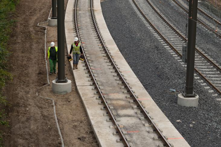 Onderhoud trambaan