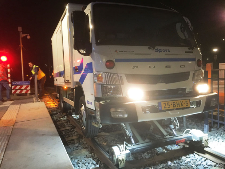 Inzet smeerauto halte IJsselstein-Binnenstad