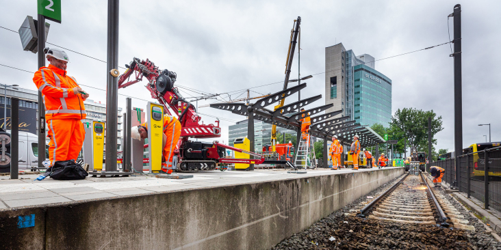 © Rick Huisinga Sloop oude tramhalte Jaarbeursplein in de zomer van 2020