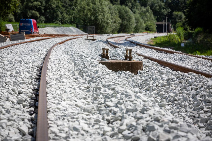 Tramlijn in aanbouw