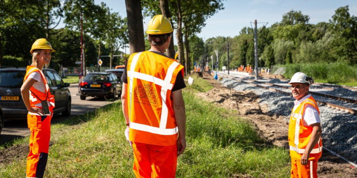 Bouw tramhalte Fokkesteeg