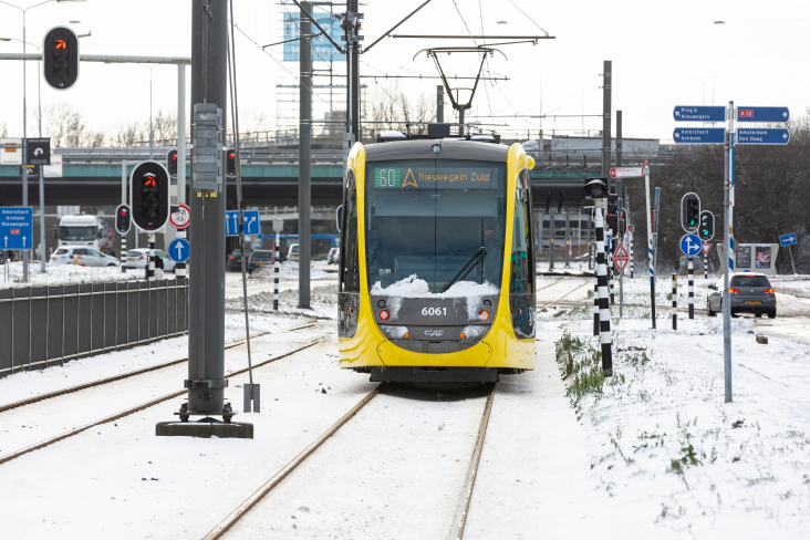 Tram 60 in de sneeuw