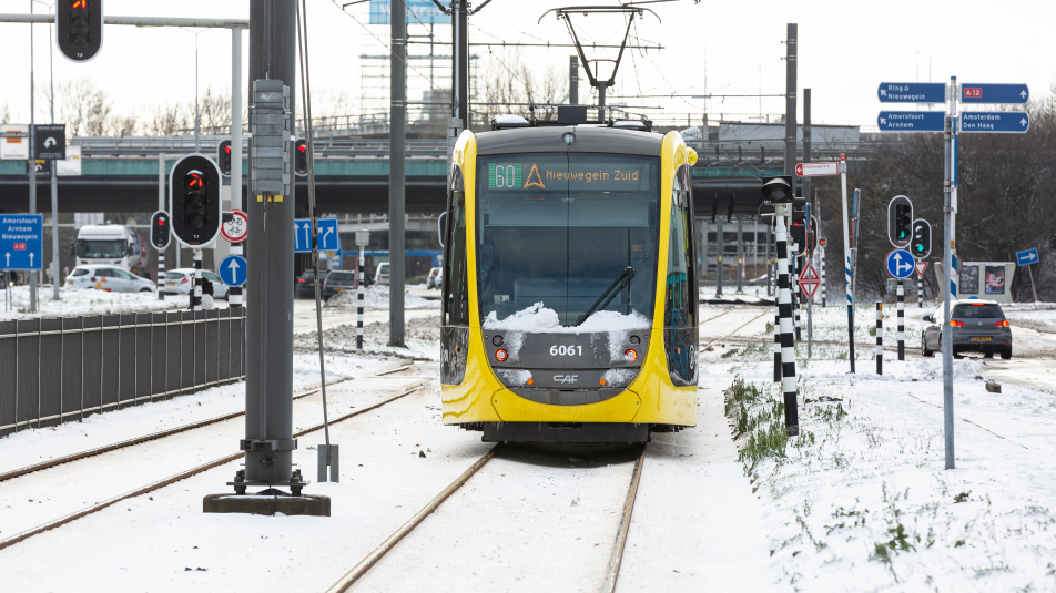 Tram 60 in de sneeuw